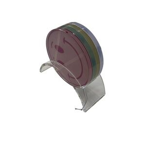 Smiley Face Coasters Rack Retro Vibe Decor Set Of 4 Pink Green Yellow Purple NWT